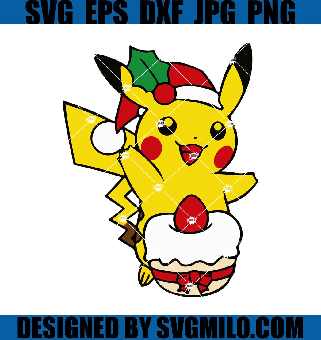 Pikachu Santa Svg Pokemon svg Cheers Christmas Cheers