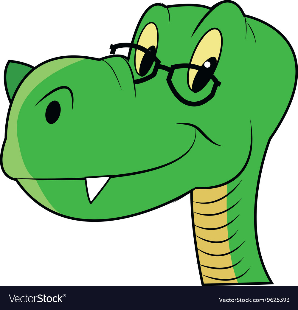 cute dinosaur with glasses icon vector 9625393