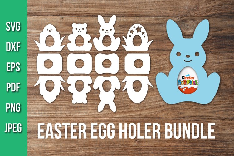 Easter Bunny Egg Holders SVG, Chocolate Egg Holder Cut File