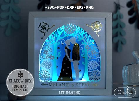 100+ Engagement Light Box -  Free Shadow Box SVG PNG EPS DXF