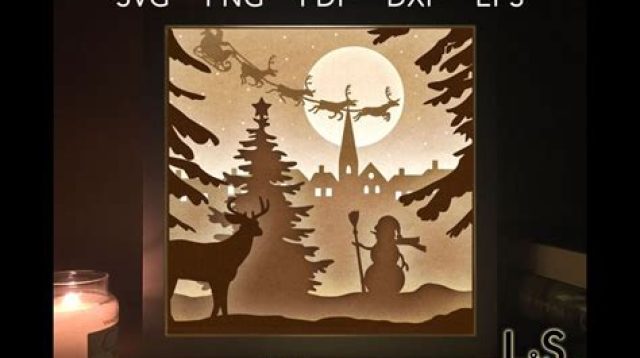 116+ Christmas Light Box Svg File -  Download Shadow Box SVG for Free