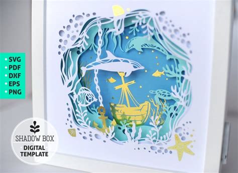 123+ Layered Paper Art Svg Free -  Instant Download Shadow Box SVG