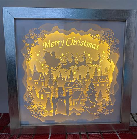 136+ Cricut Christmas Light Box Ideas -  Shadow Box Scalable Graphics