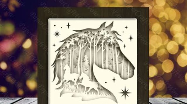 139+ Horse Memorial Light Box -  Popular Shadow Box SVG Cut