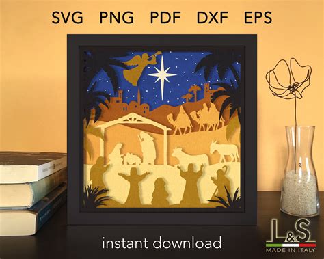 140+ Nativity Shadow Box Svg Free -  Shadow Box SVG Files for Cricut