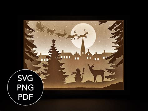 222+ Christmas Shadow Box Cricut -  Digital Download Shadow Box SVG