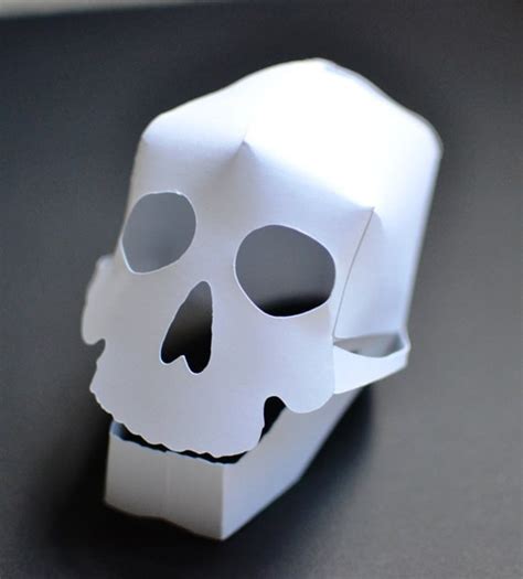 226+ Download Printable 3d Paper Skull Template -  Best Shadow Box SVG Crafters Image