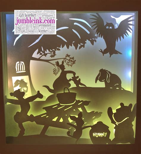 242+ Winnie The Pooh Light Box -  Popular Shadow Box SVG Cut