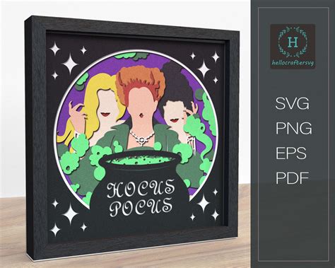 80+ Download Hocus Pocus Shadow Box -  Shadow Box SVG Printable