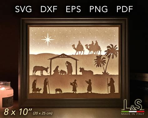 97+ Download Nativity Shadow Box Svg Free -  Best Shadow Box SVG Crafters Image