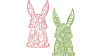 Easter Bunny Mandala SVG Cut File 1