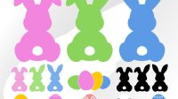 Easter Bunny SVG Easter Egg SVG eps png dxf pdf for cricut 1