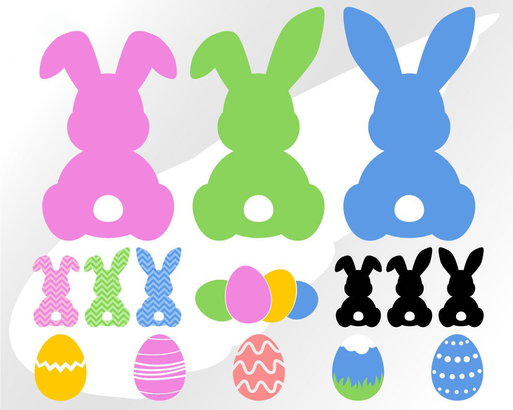 Easter Bunny SVG Easter Egg SVG eps png dxf pdf for cricut 1