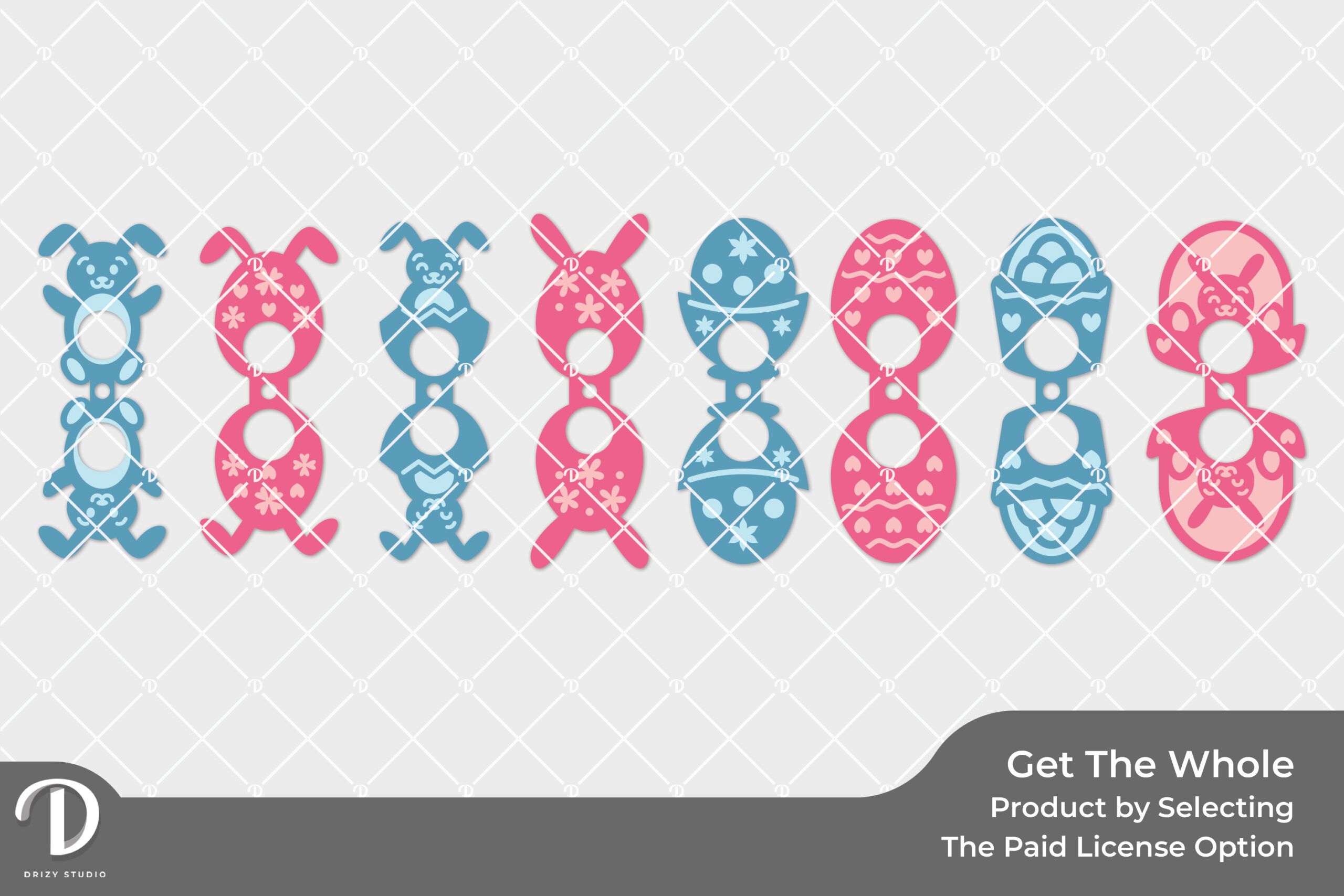 Easter Lollipop Holder SVG Paper Cut - Easter Bunny Gift - Drizy Studio