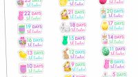 Easter Countdown Planner Stickers by Paper Glam 1