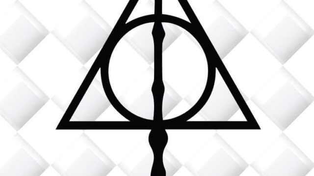 HARRY POTTER DEATHLY HALLOWS WITH WAND SVG PNG DXF CLIPART