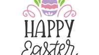 Happy Easter SVG Cut File 8751