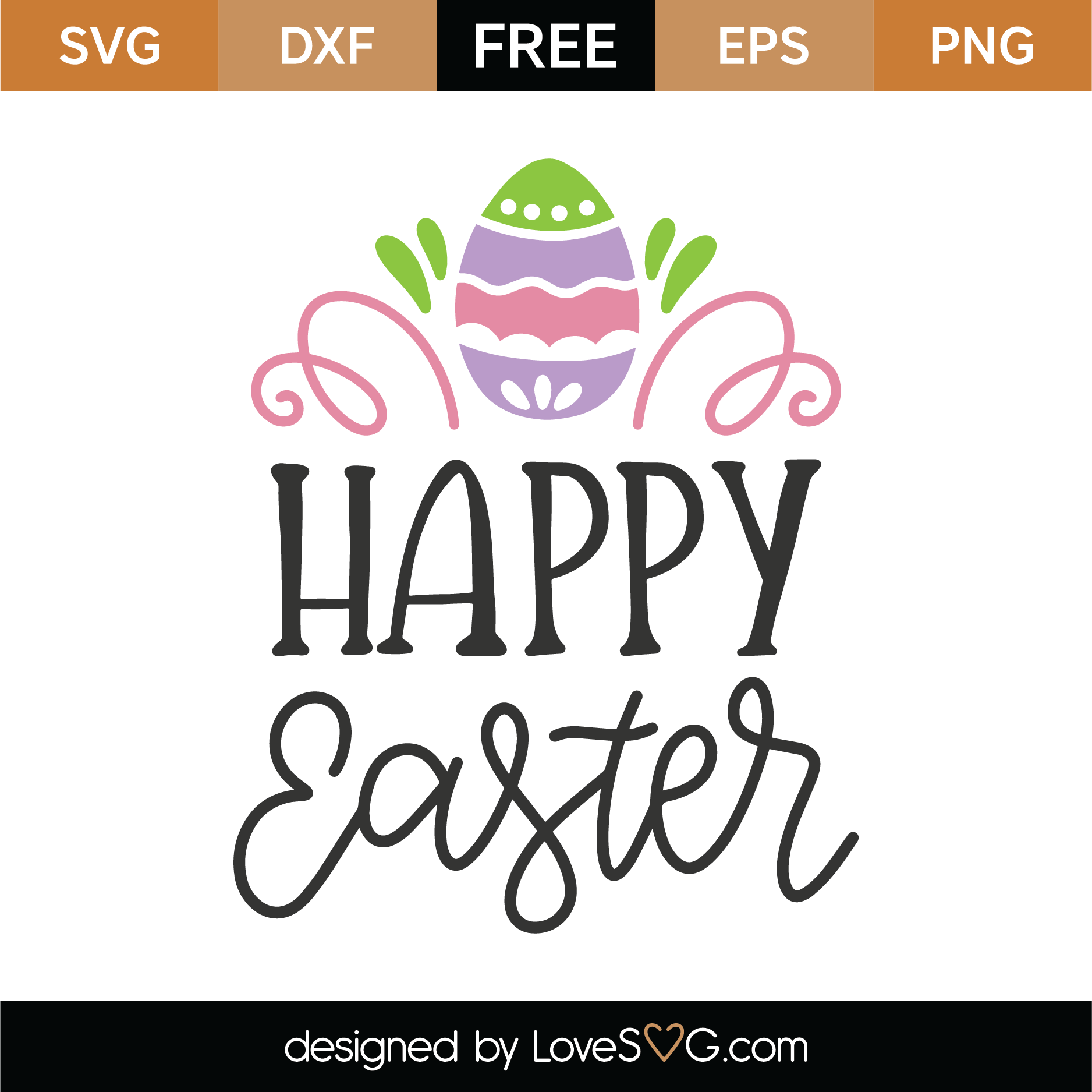 Happy Easter SVG Cut File 8751