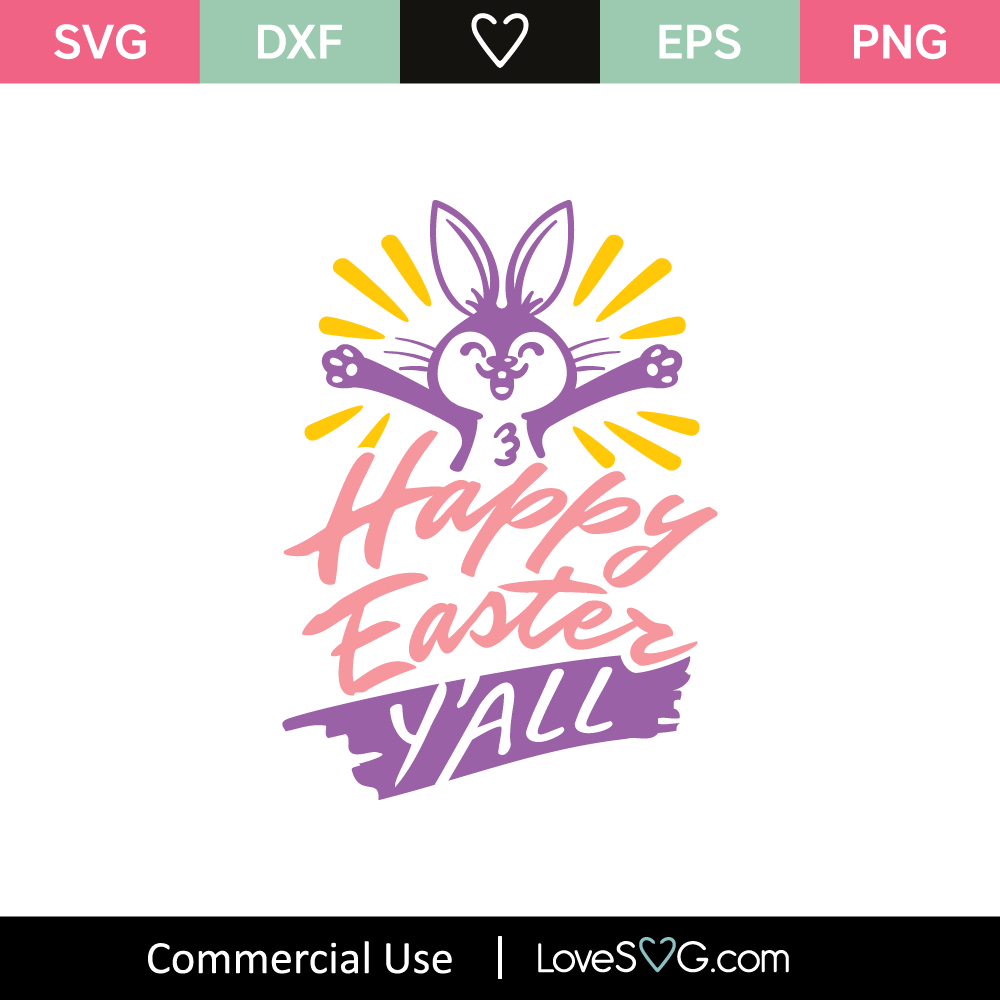 Happy Easter YAll SVG Cut File