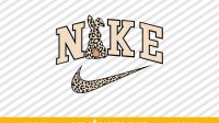 Leopard Easter Bunny Nike logo SVG