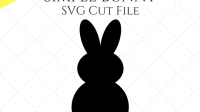 Simple Bunny Silhouette SVG Cut File 1