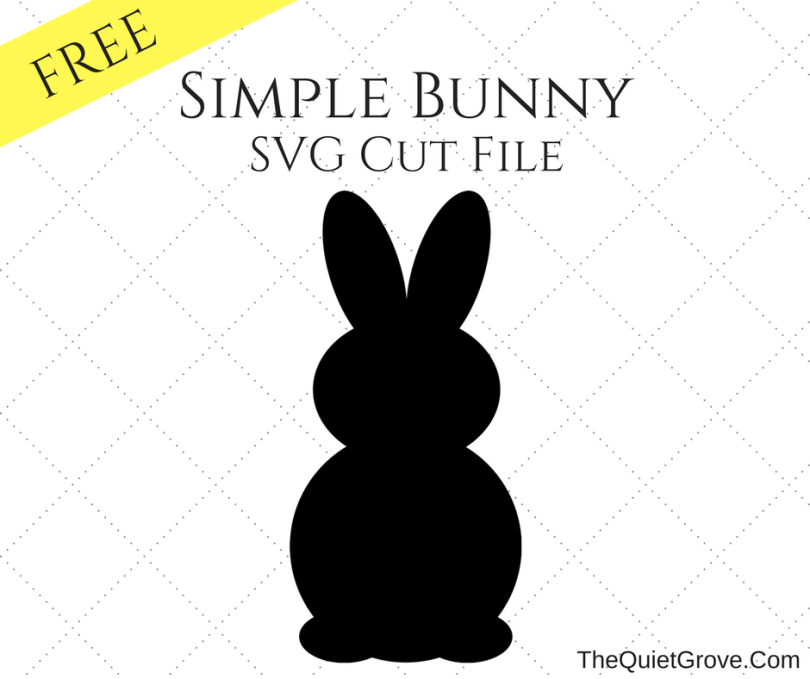 Simple Bunny Silhouette SVG Cut File 2