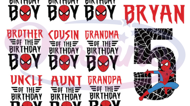 Spiderman Birthday Svg TB200122006