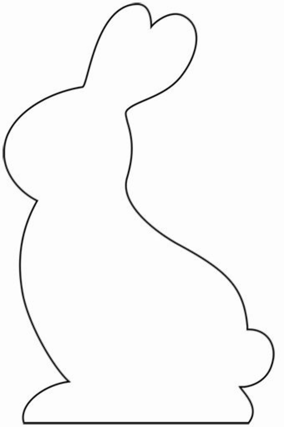 bunny clipart outline 4