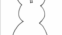 easter bunny clipart outline 2
