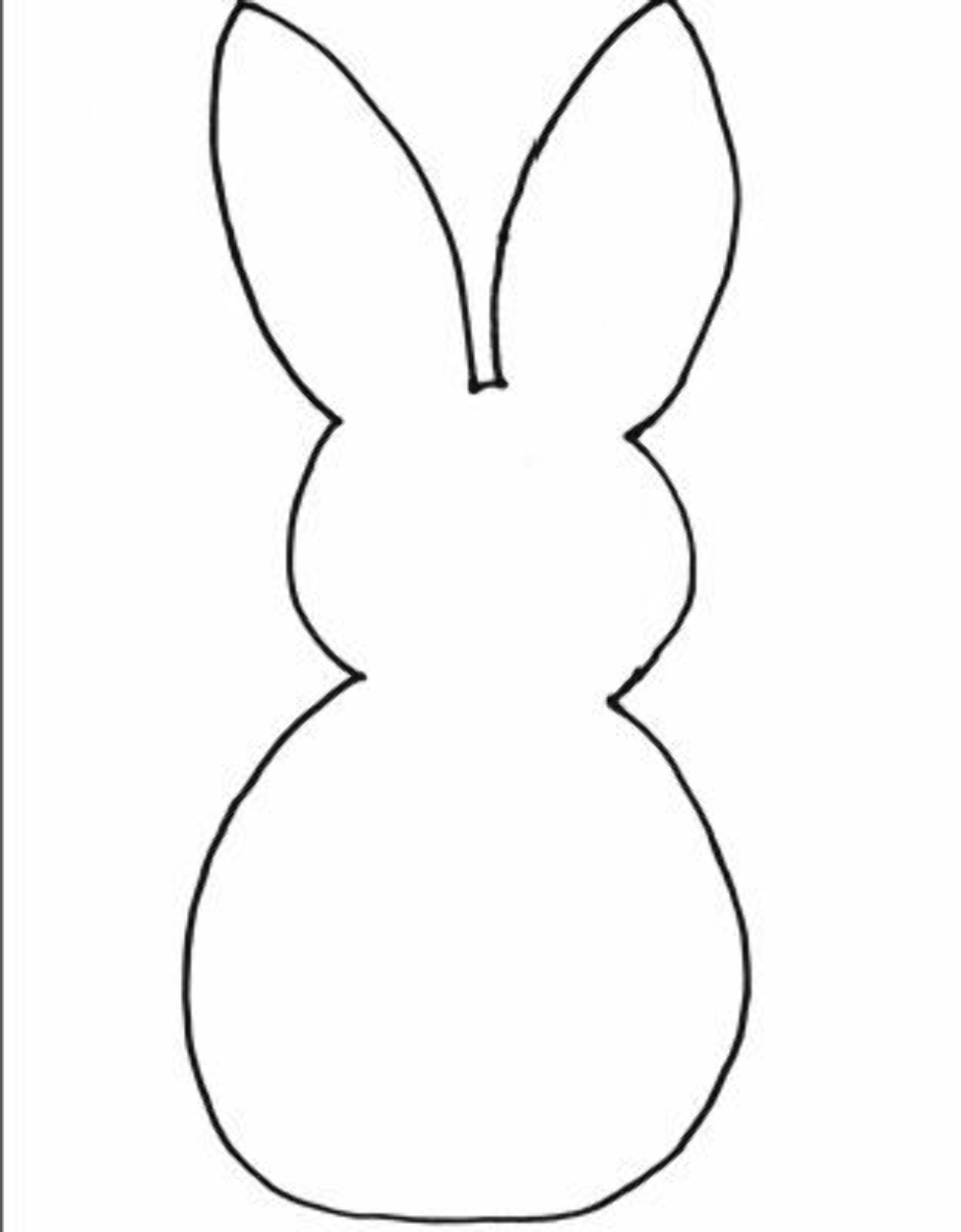 easter bunny clipart outline 2