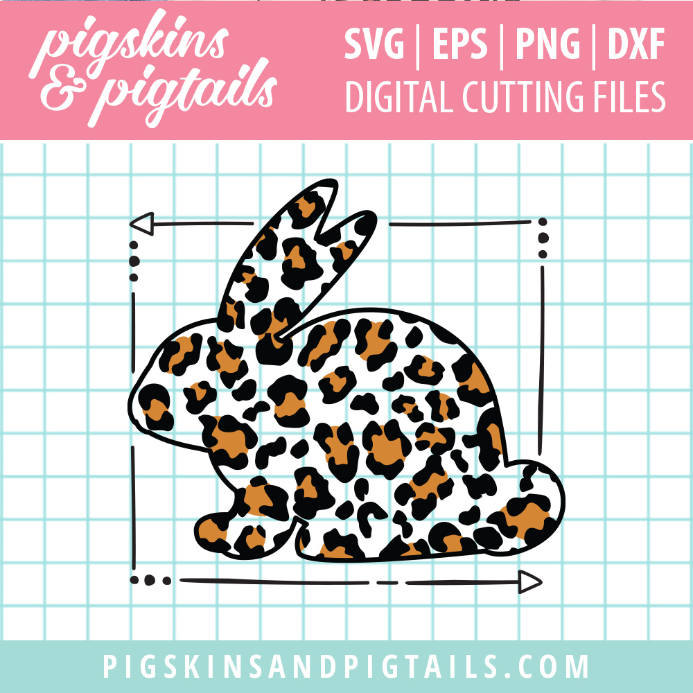 leopard print bunny easter svg vinyl cut file
