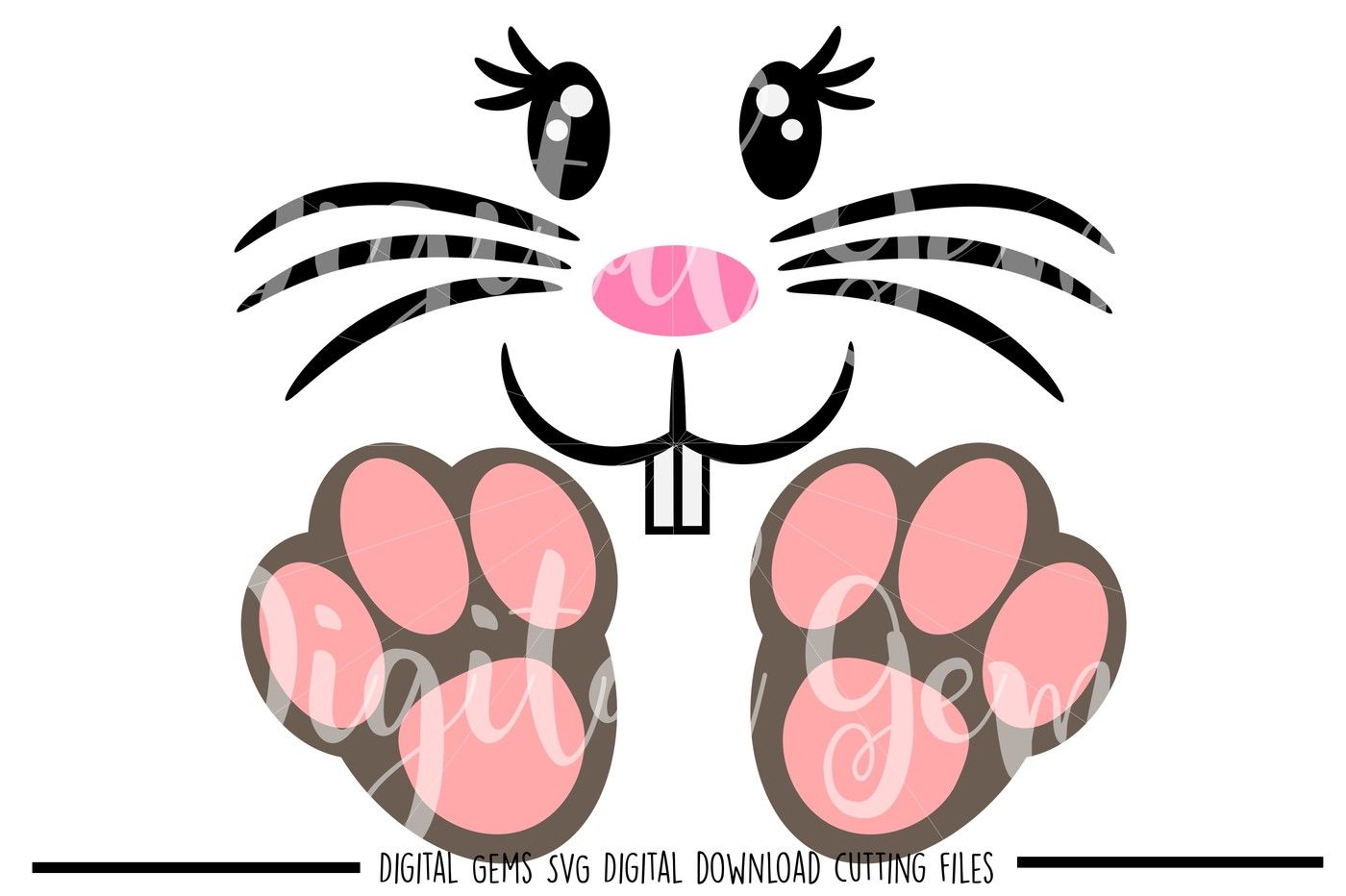 ori 48078 1373ac73f21a59835ce85bd50f4bbe0916155279 easter bunny face feet svg dxf eps png files