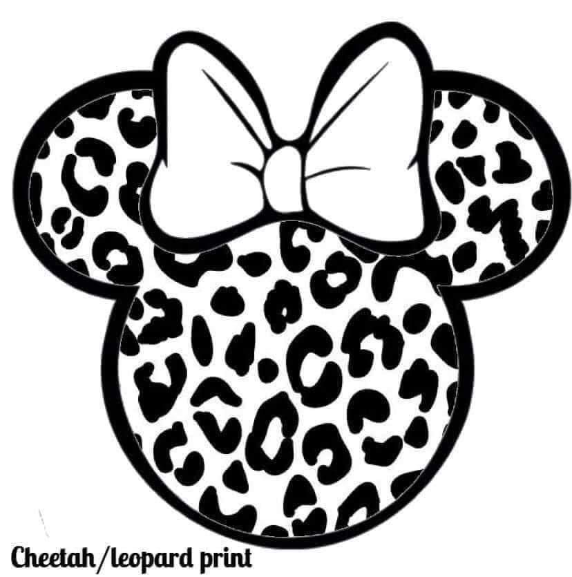 Leopard Mario Mermaid Scales Mickey And Minnie Mouse Head Svg