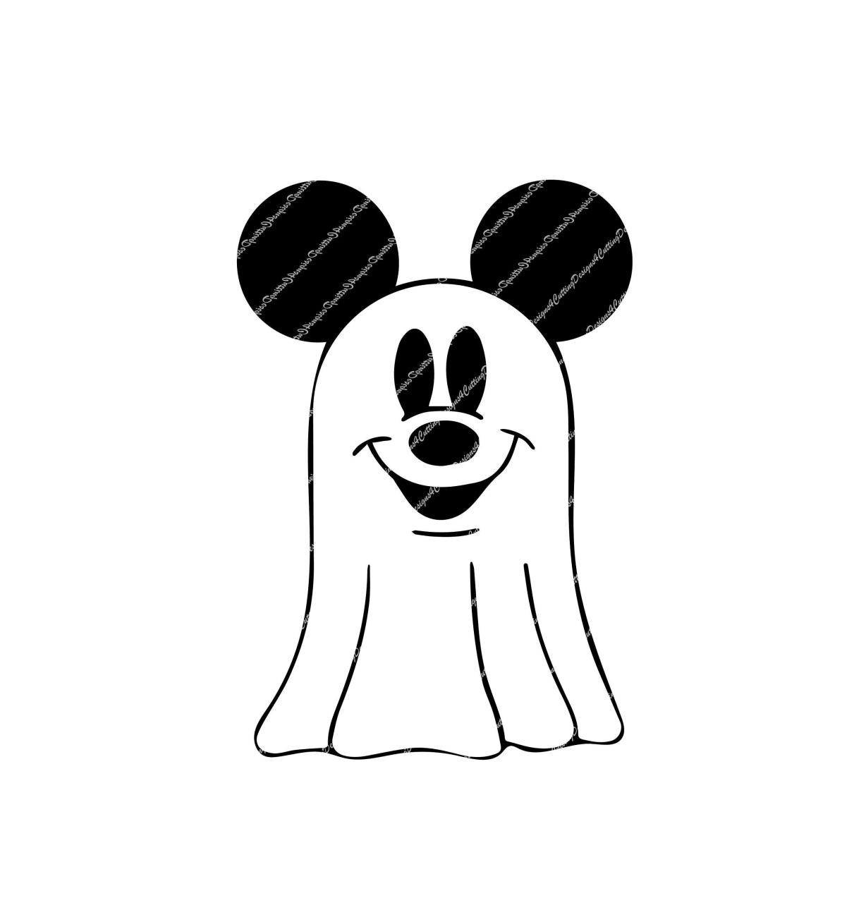 Mickey Mouse Ghost Svg Free