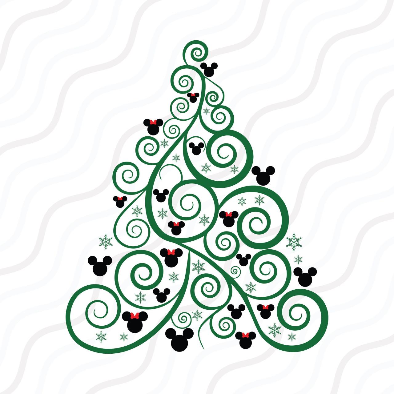 Mickey Mouse Tree Svg