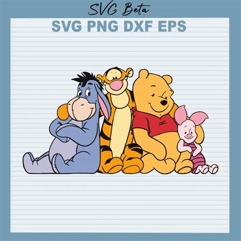 Winnie the pooh character SVG cut files for cricut silhouette studio craft