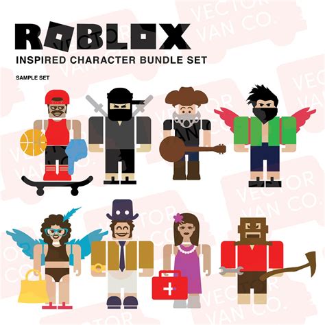 Roblox Svg Character Bundle Set Roblox Emoji Svg Roblox Cut - Etsy