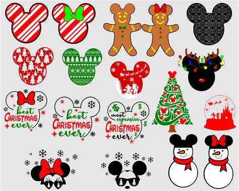 Disney Christmas SVG Bundle Mickey Mouse Christmas svg | Etsy