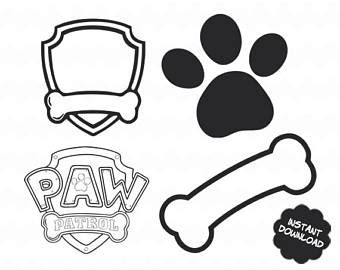 Paw patrol bone free printable svg - hausrewa