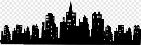 Batman Gotham City Skyline Silhouette Wall decal, city, building, text