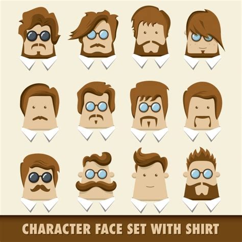 Character face set Vector | Free Download