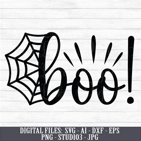 Boo Instant Digital Download svg ai dxf eps png | Etsy