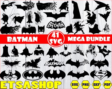 Batman svg bundle cut files, Bat man Logo svg, Batman clipart, Cricut