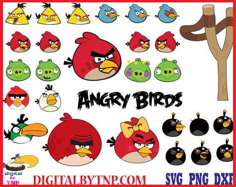 Angry Birds Clipart, svg png eps, cricut cutting file vector file
