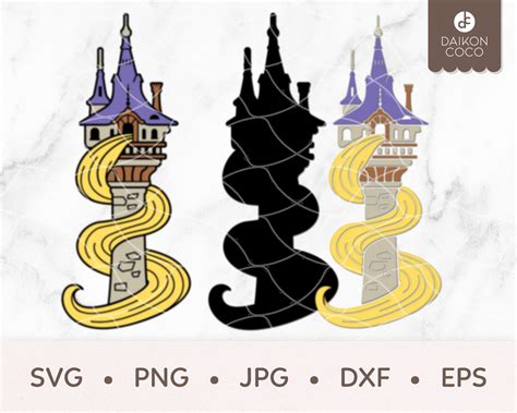 Tangled Tower SVG Disney Rapunzel's Tower SVG Tangled | Etsy