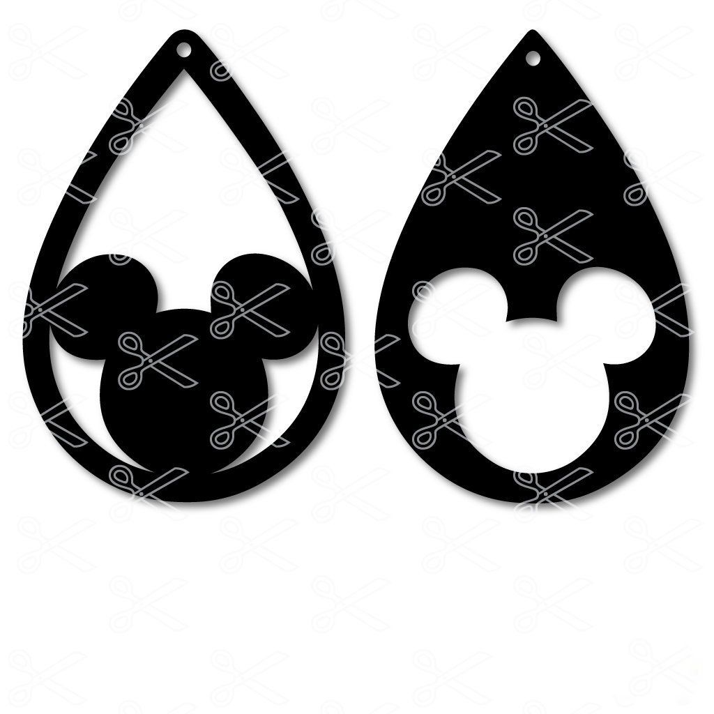 Mickey Mouse Earrings Svg