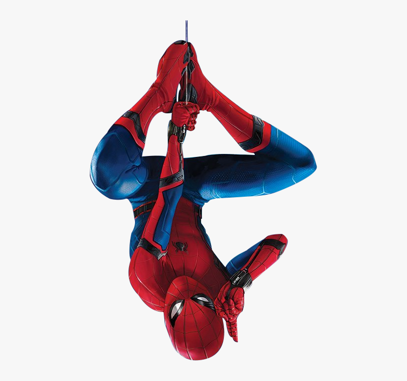 46 465752 spider man homecoming by spiderman hanging upside down