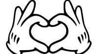 Mickey Mouse Hands Heart Svg