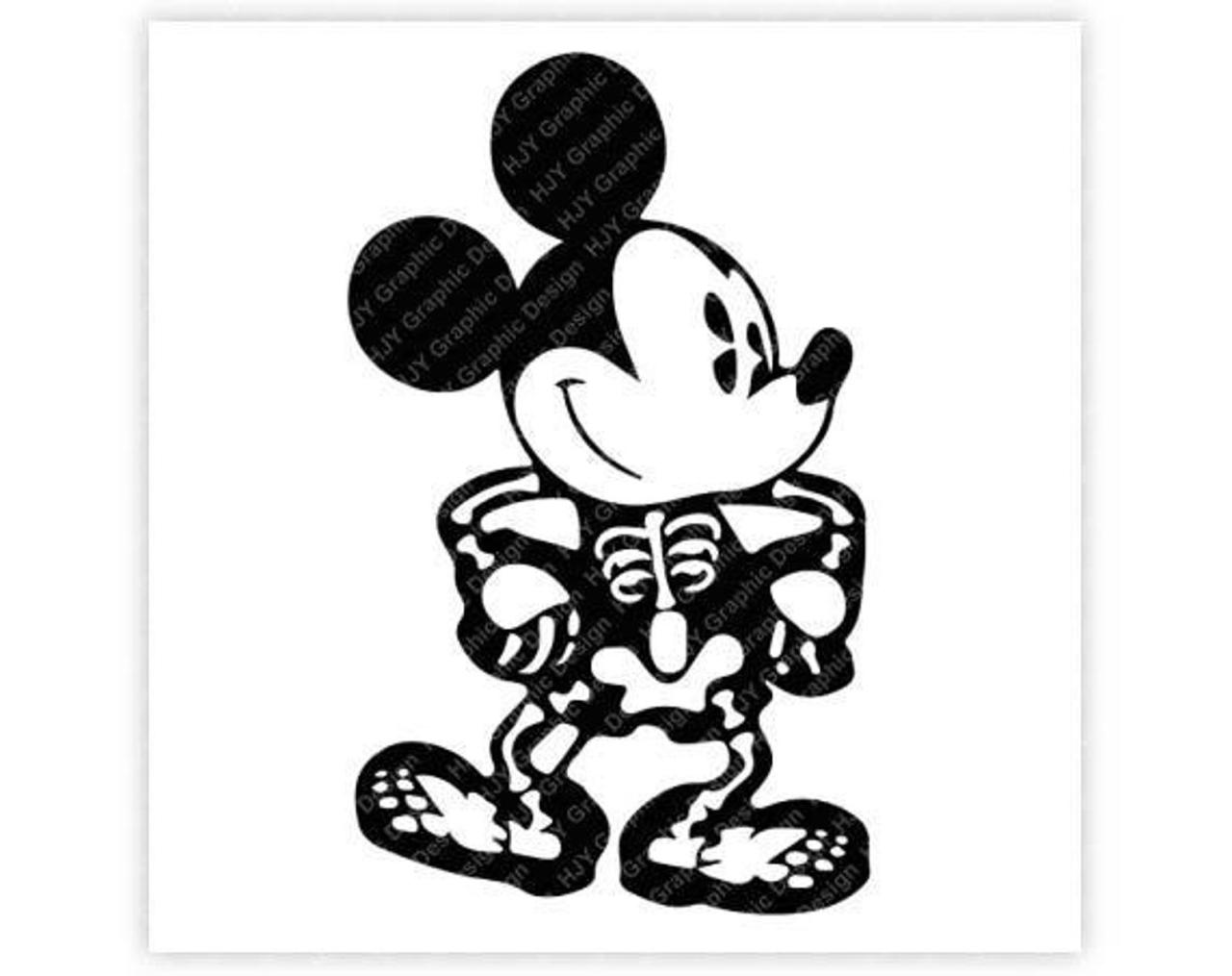 Mickey Mouse Skeleton Svg