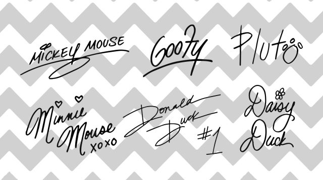 Mickey Mouse Autograph Svg